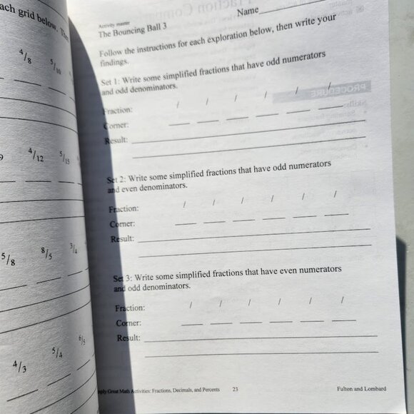Simply Great Math Activities: Fractions, Decimals, & Percents Workbook Book Pape - Picture 6 of 12